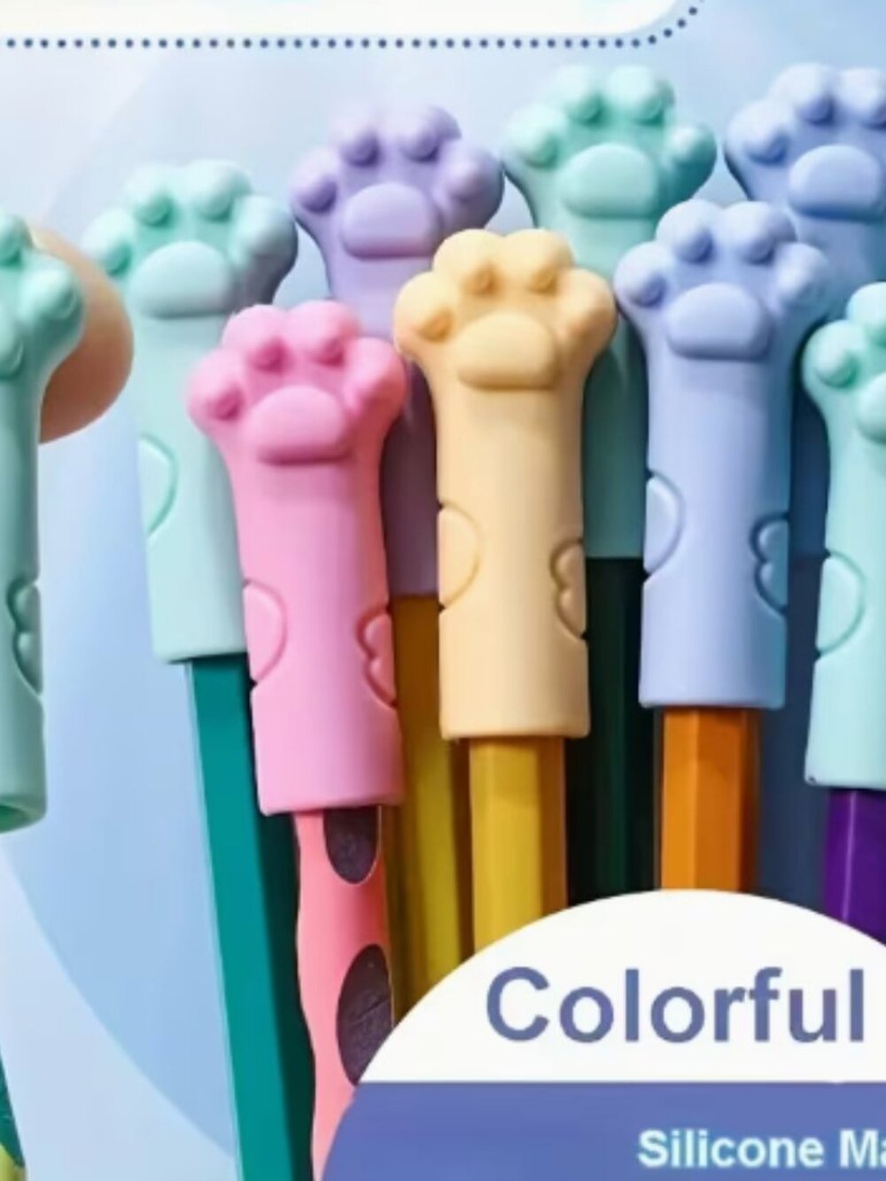 New 11 Piece Paw Pencil Topper Erasers